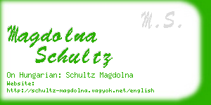 magdolna schultz business card